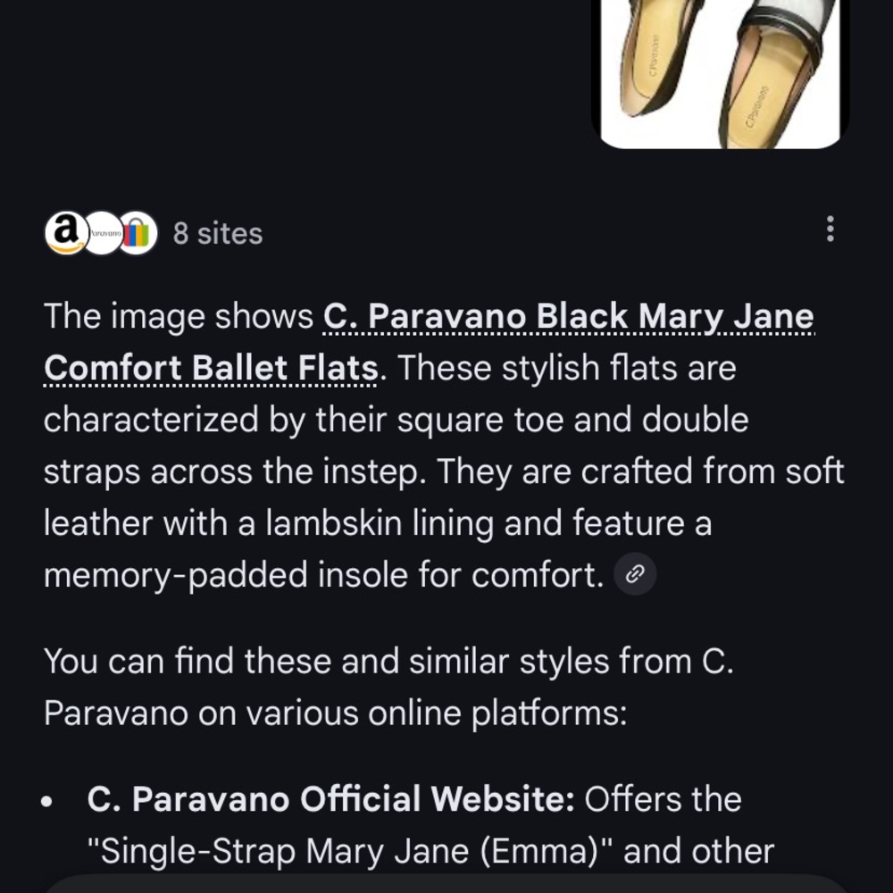 C. Paravano Black Mary Janes Size 7.5 - Picture 8 of 9